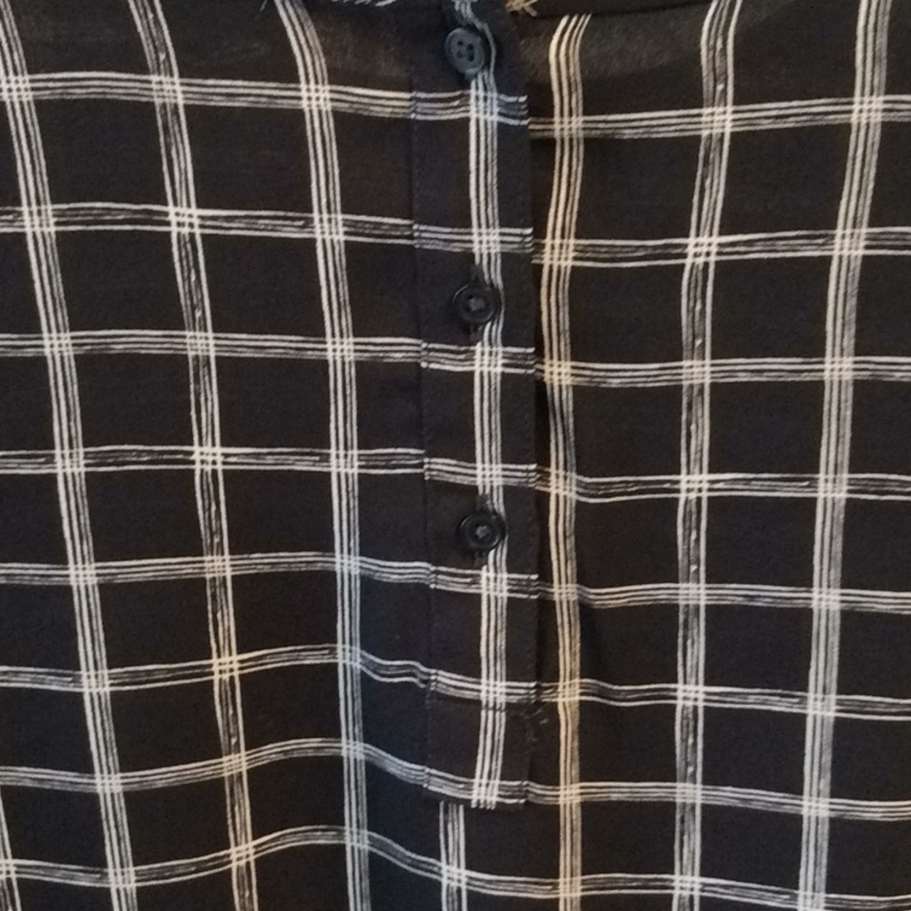 Black & White Check LOFT Outlet Small Shirt - Picture 8 of 8